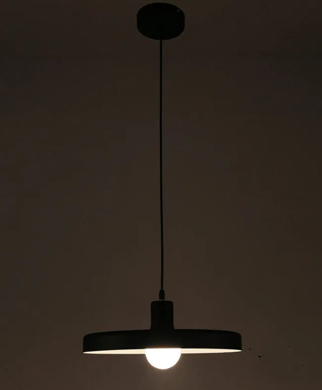 Aluminium alloy coffee shop chandelier in black or white with three diameter size options