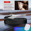 Solar car aromatherapy plastic ornament with fragrant tablet in black for dashboard use