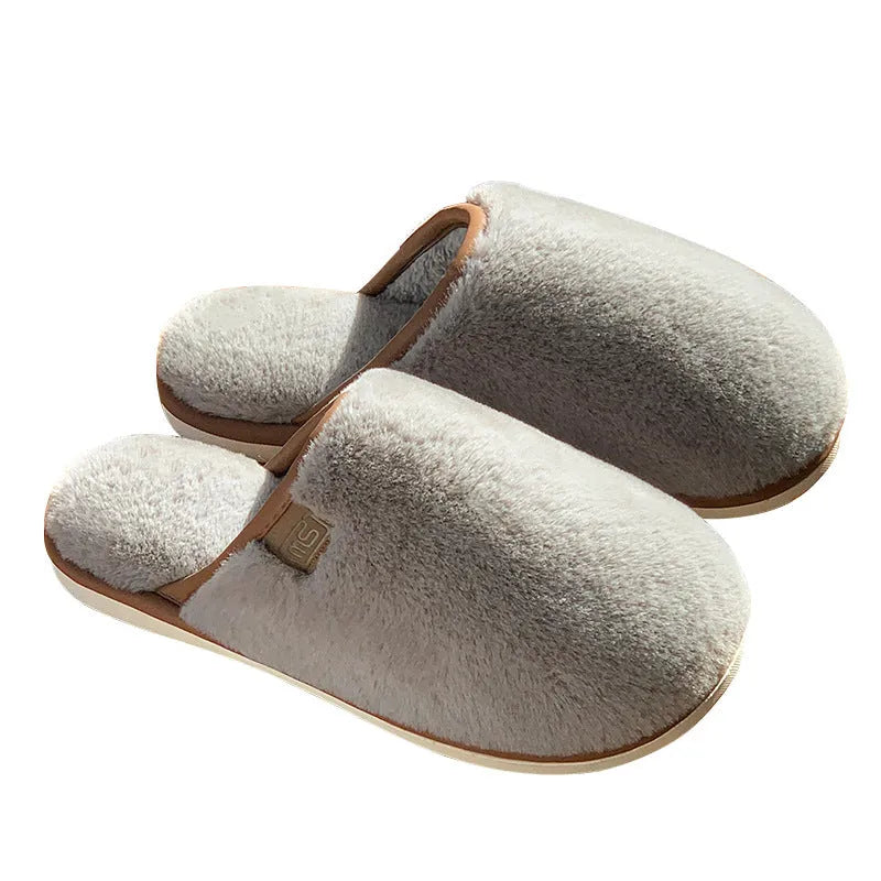 PVC non-slip plush winter slippers in blue brown coffee pink and white colours