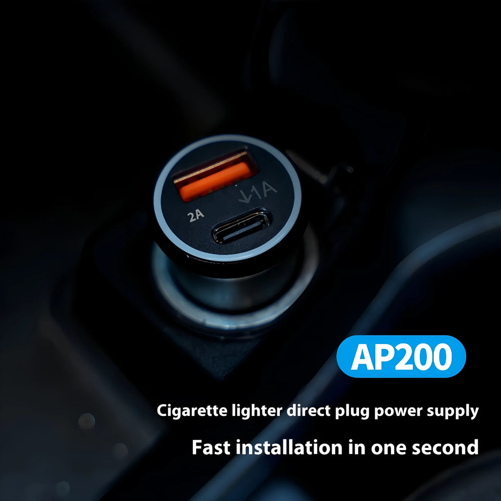 Black car charger GPS locator device for finding lost vehicles.