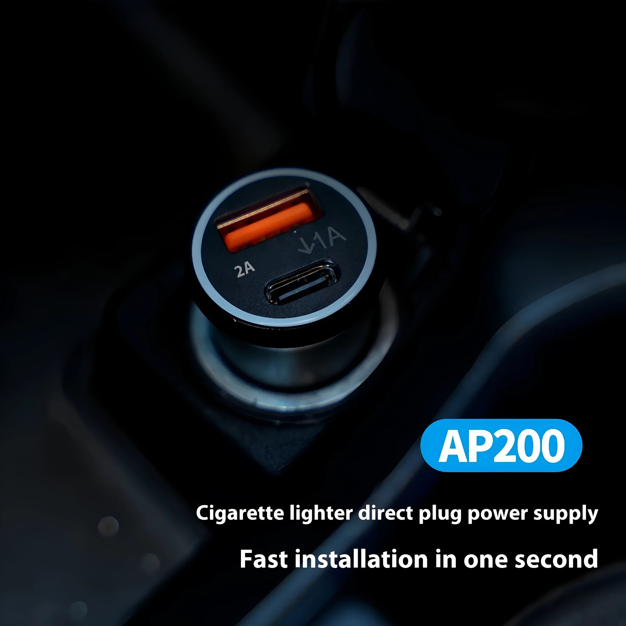 Black car charger GPS locator device for finding lost vehicles.