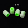 Black rubber car luminous valve caps with glow feature for tyre valves.