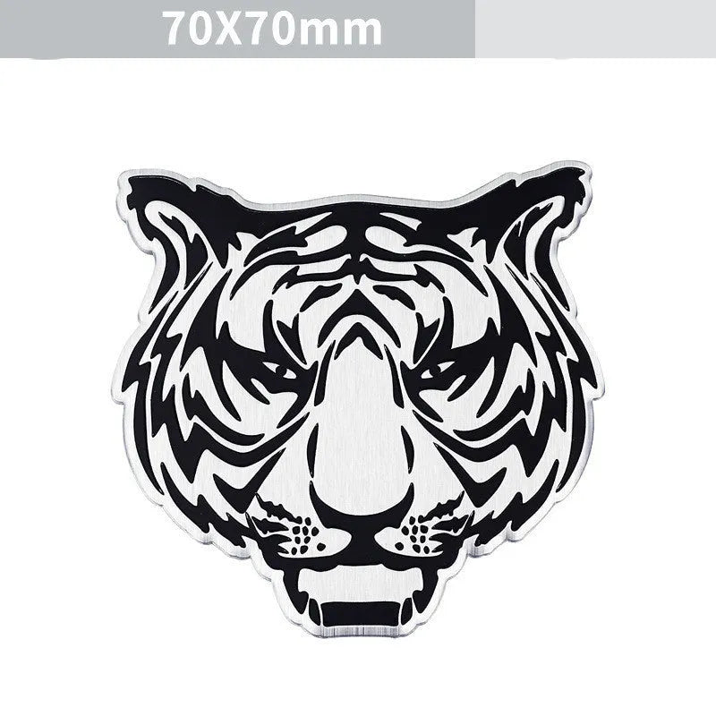Aluminium car body sticker with embossed animal design for vehicle exterior customisation