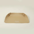 Anti-spill waterproof leather pet placemat in apricot colour under dog bowl