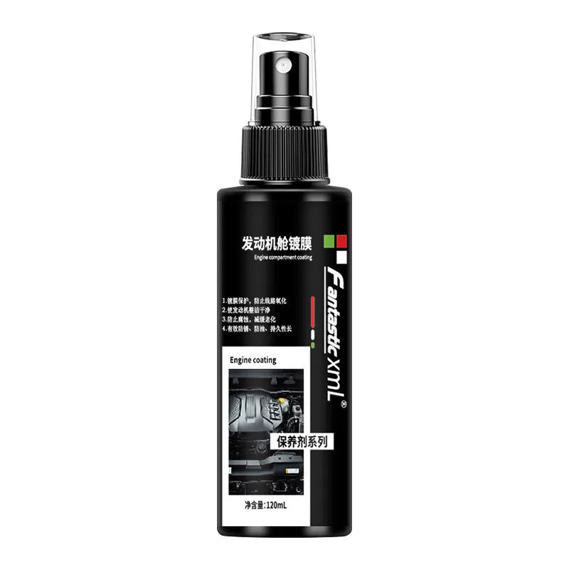 120ml car engine coating agent bottle for engine compartment protection against dust, moisture, and oil.