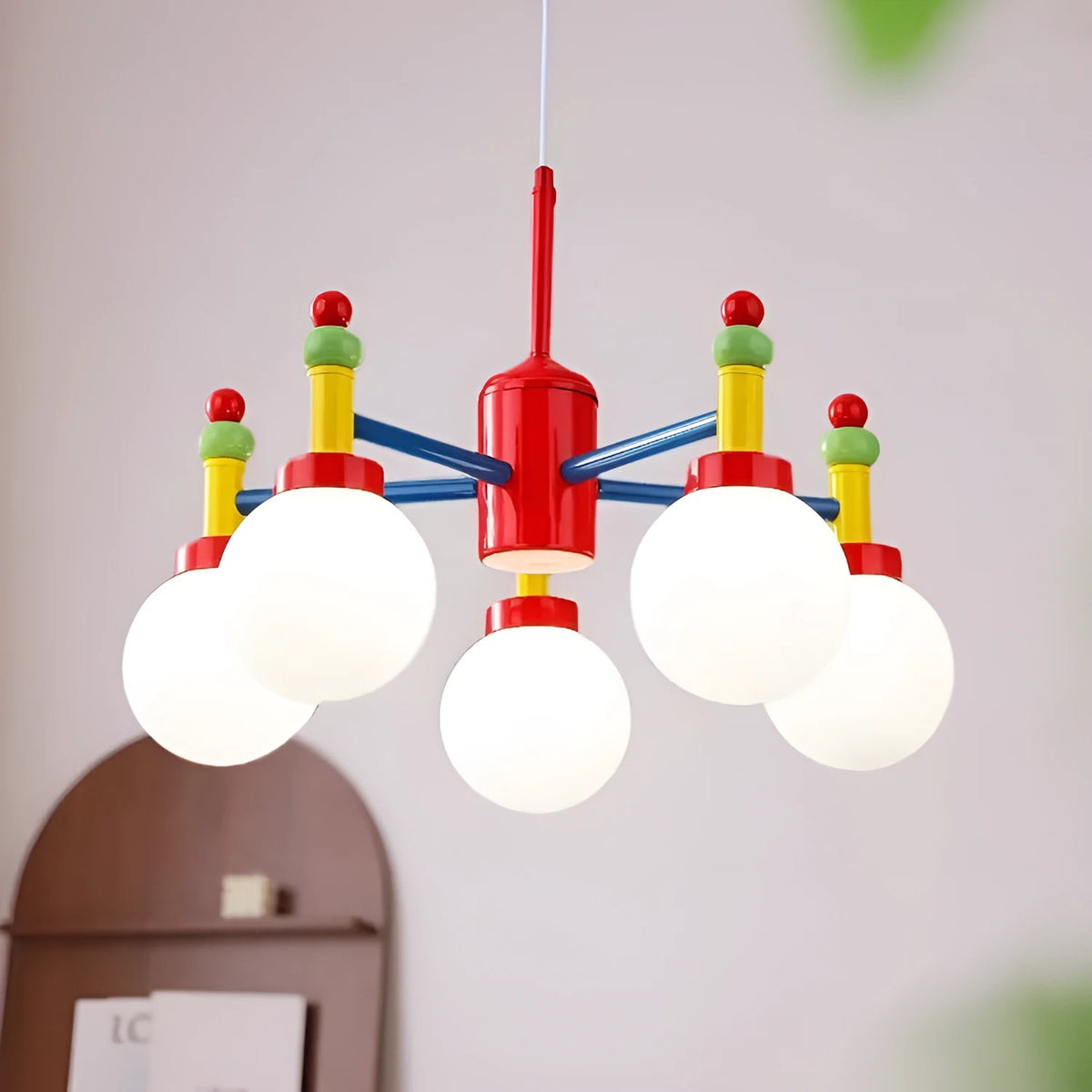 Mid-ancient colour chandelier or ceiling light, full spectrum, 220V, 3 or 5 head, for living room and bedroom