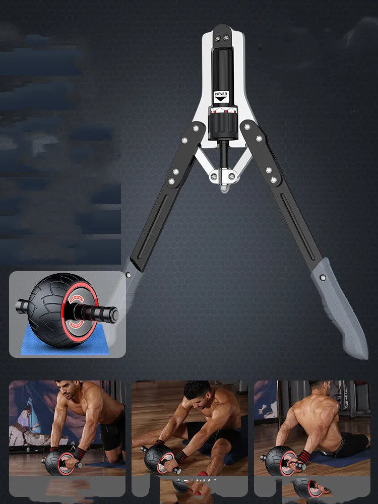 Men's home training adjustable dumbbell set with stainless steel arm force bar and resistance bands for arm muscle building