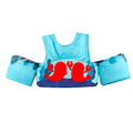 Children's cartoon swimsuit with integrated inflatable arm bands in watermelon pineapple design
