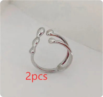 Brass spherical fashion ring in gold or silver colour for women