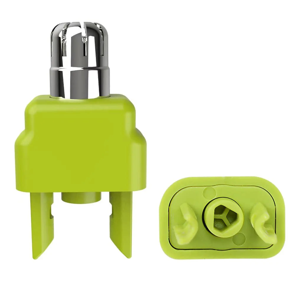 Green replacement cutter head for Philips pogonotomy shaver, made of ABS and stainless steel, for nose hair trimming