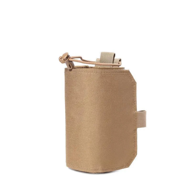 Black adjustable Oxford cloth insulated bottle cover with PU lining for outdoor use