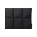 Black soft fluffy polyester laptop sleeve for 13 to 15.6 inch devices on a table