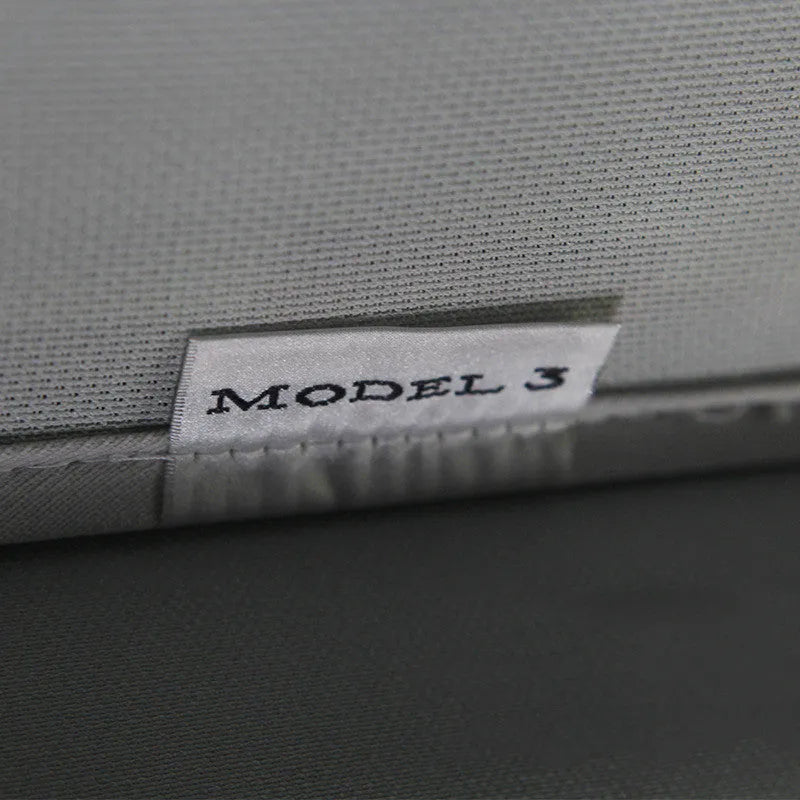 Nylon mesh sun shade heat insulation for Tesla Model 3 and Y front windshield with buckle attachment