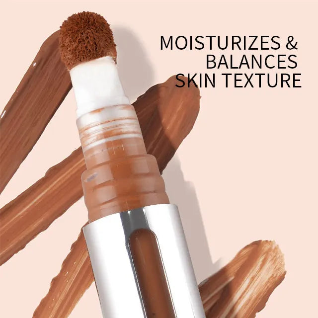 Waterproof concealer contour stick with liquid pen applicator showing 24 colour shades