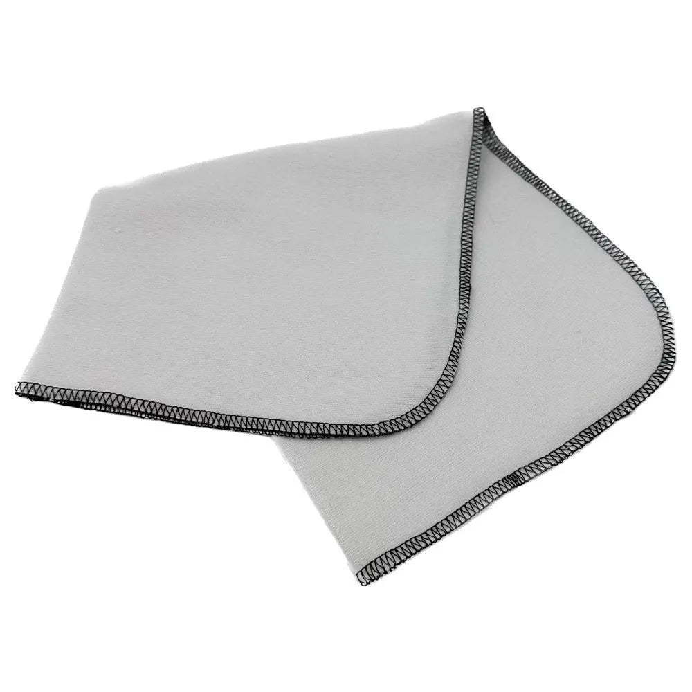 Cleaning and polishing cloth set with long 13x50cm cotton cloth, fine horse hair brush, and wooden handle brush in gift box
