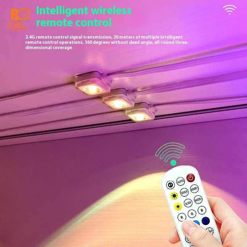Planets themed outdoor string lights with intelligent graffiti control installed along eaves