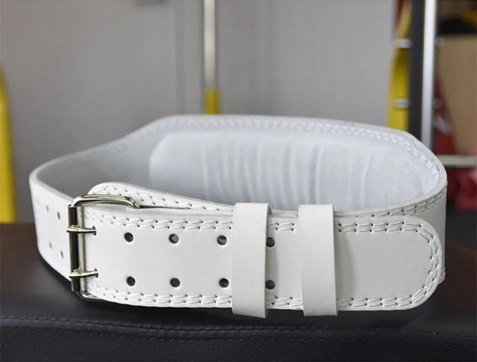 PU fitness belt PU-1 in black for weight training support unisex