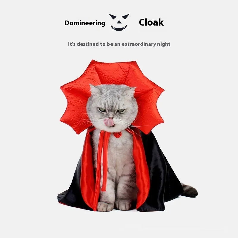 Black and red Halloween pet clothes for cats and dogs with polyester construction