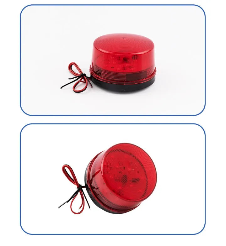 HC-79 24v red warning and alarm light with mounting base, 73mm diameter