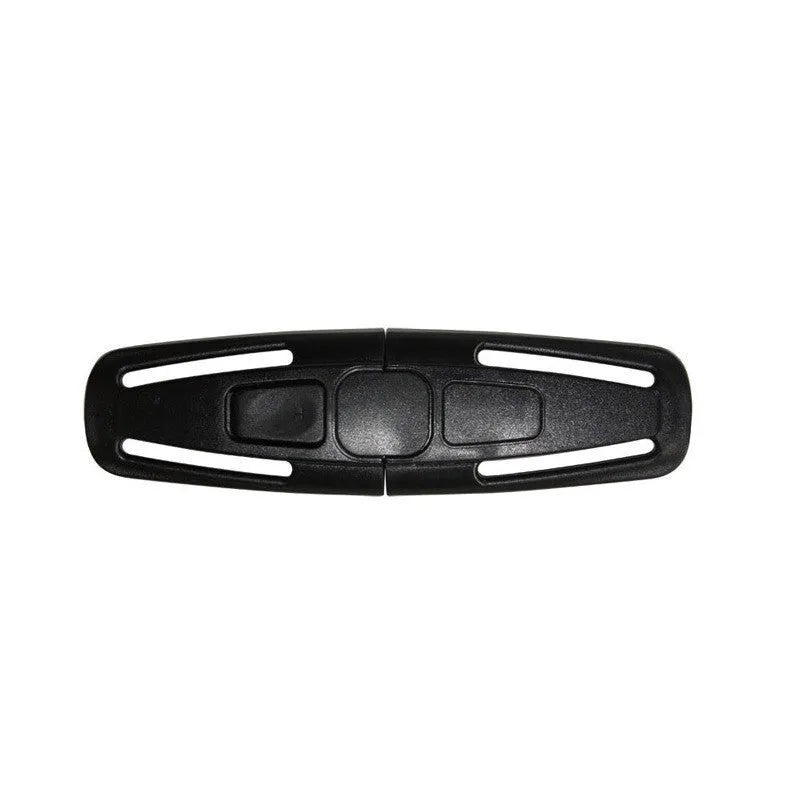 Black nylon PA66 vehicle seat belt buckle measuring 14.5 by 4 cm for child safety seats