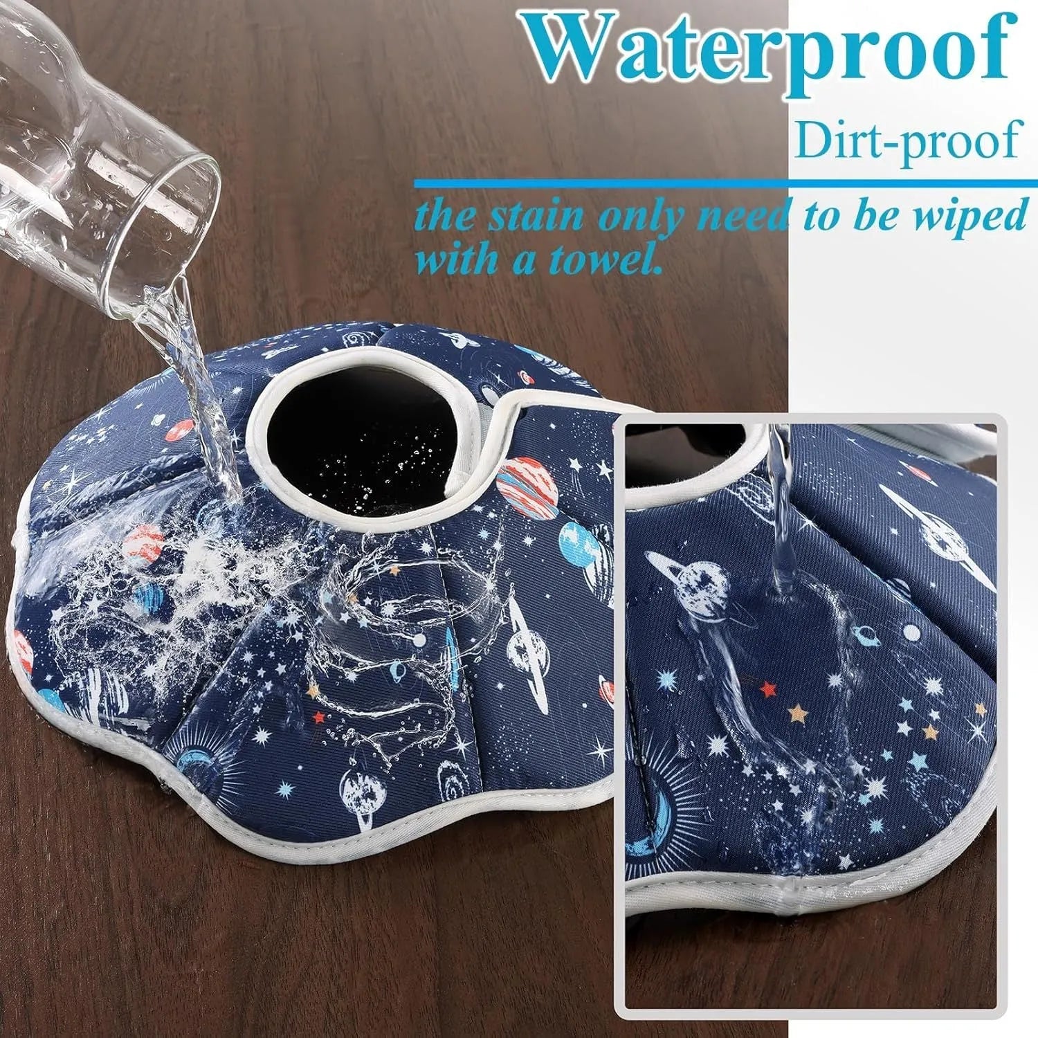 Soft adjustable cat recovery cone collar in fabric construction