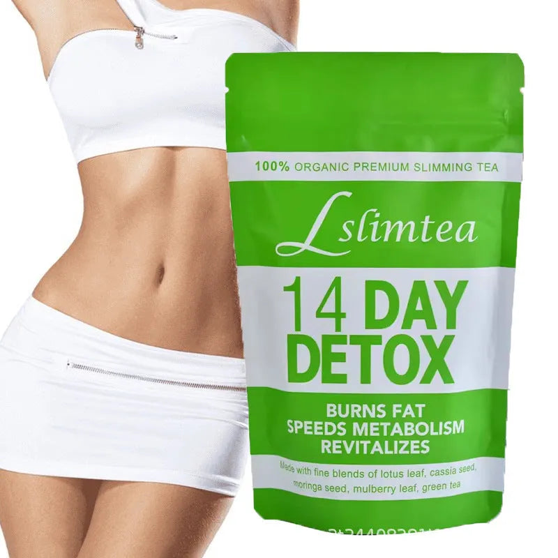 14-day herbal detox tea pack containing 14 individual 3g tea sachets