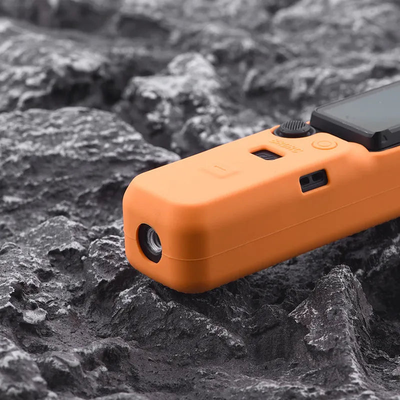 Black silicone protective sleeve for a PTZ camera or gimbal stabiliser body.
