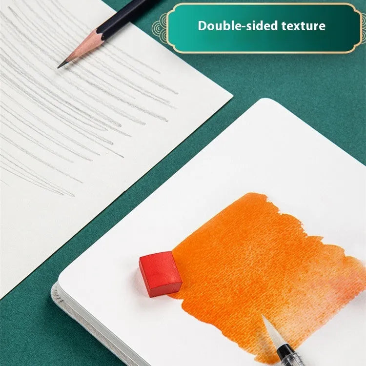 Feiluniao fabric watercolour notebook showing floral and animal cover designs in 185mm length