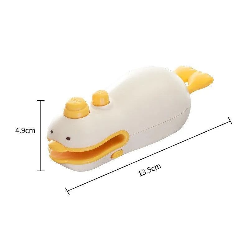 Small yellow duck rechargeable sealing machine with charging cable for food bags