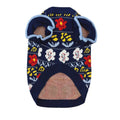 Dark blue wool pet jumper for small and medium dogs and cats, casual style, sizes XS to XXL