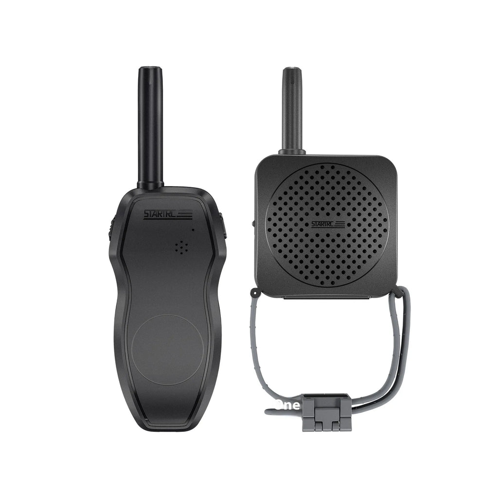 Black universal UAV high-altitude megaphone speaker with loudspeaker and walkie talkie for drone communication