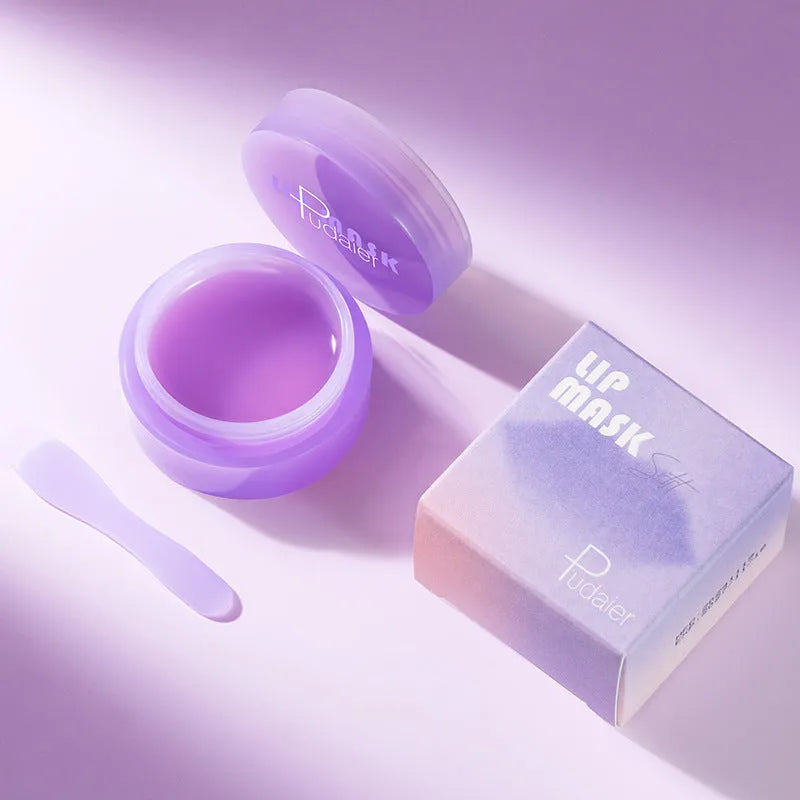 Exfoliating lip balm 10ml pot with lip film and scraper tool