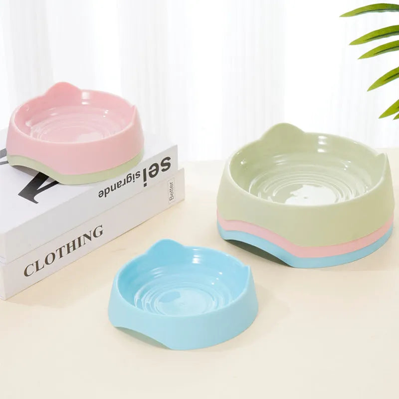 Ceramic dog slow feeder bowl with maze pattern in blue, green, or pink