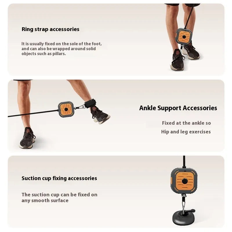Adjustable power pump chest expander in vibrant orange colour with ABS construction for home strength training