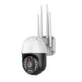Outdoor dome surveillance camera with 360-degree rotation on a wall mount