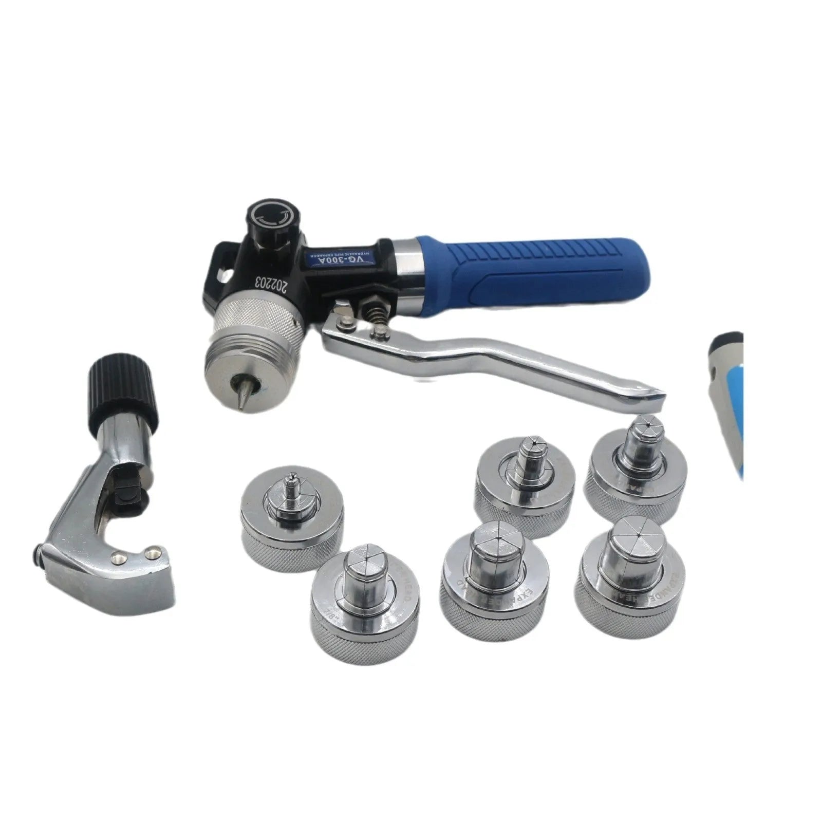 VG-300 style hydraulic tube expansion tool for refrigeration systems made from alloy steel.