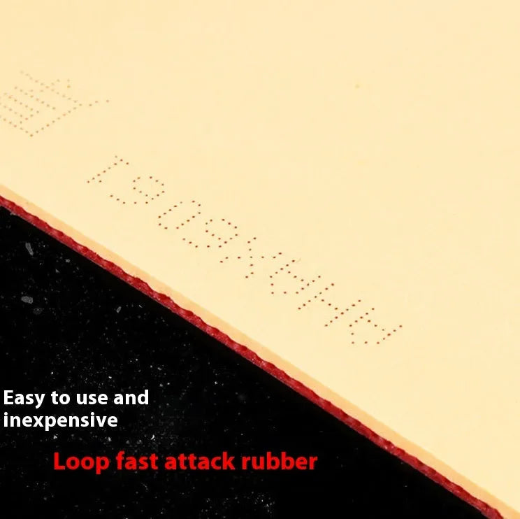 Fast Attack Sticky Classic-50 table tennis racket with anti-rubber sheet in red or black.
