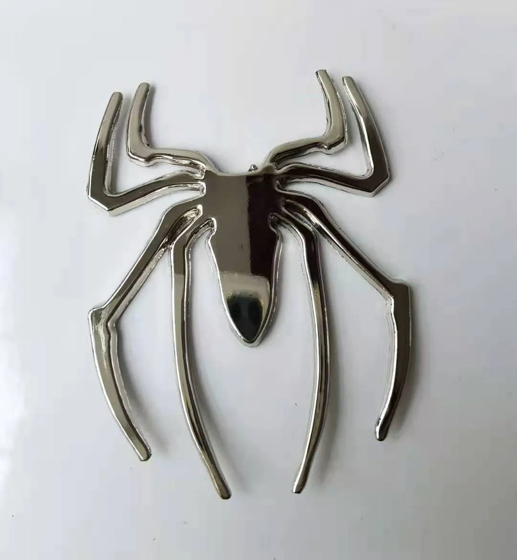 Zinc alloy three-dimensional metal spider bumper sticker in gold colour