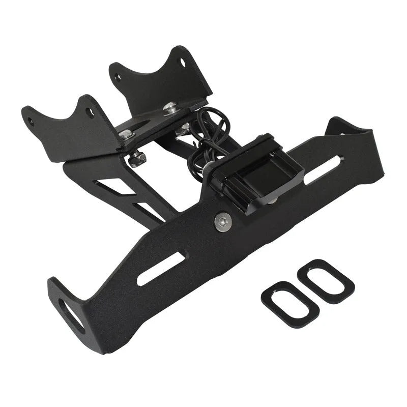 Black aluminium alloy short tail licence plate bracket for Honda motorcycles.