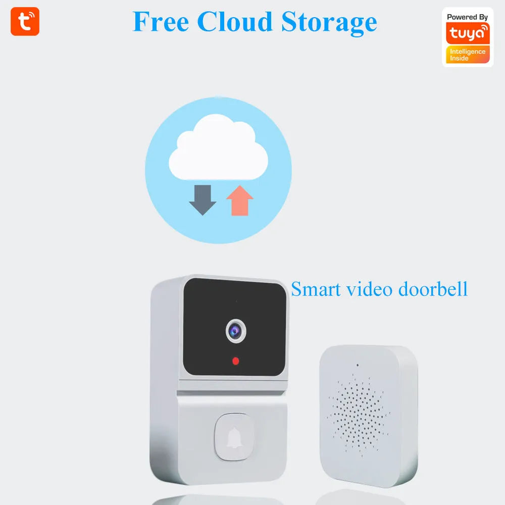 Intelligent visual doorbell surveillance camera with built-in lithium battery, black version, for household use