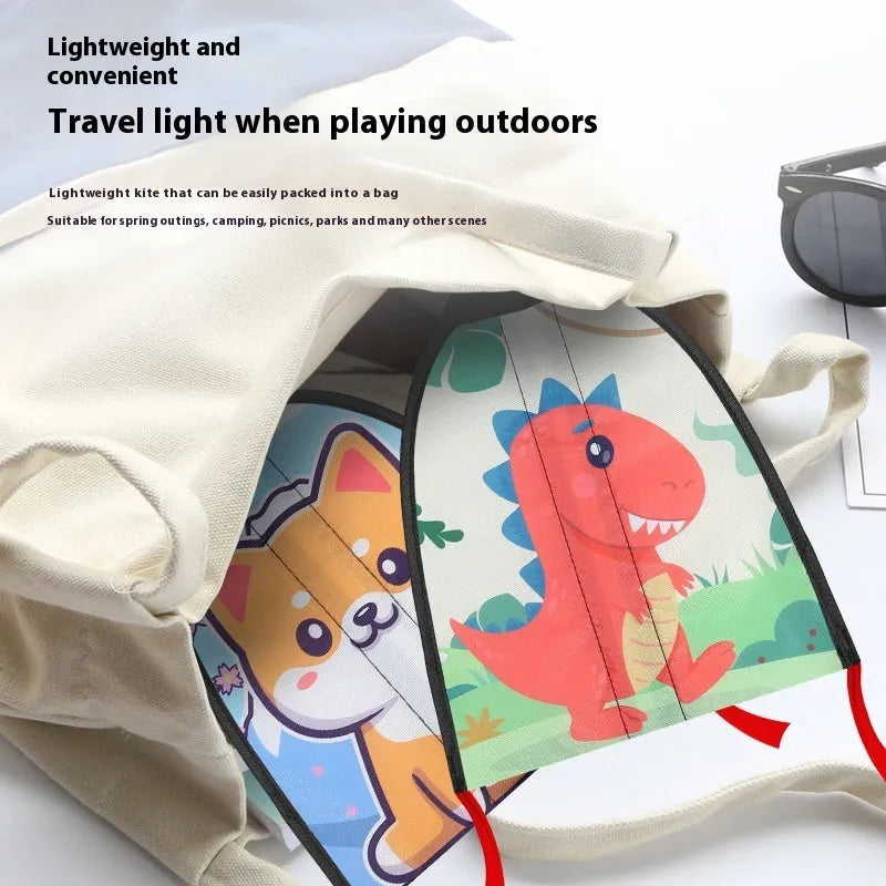 Plastic kite gun toy with rubber band and gliding kite in blue colour option