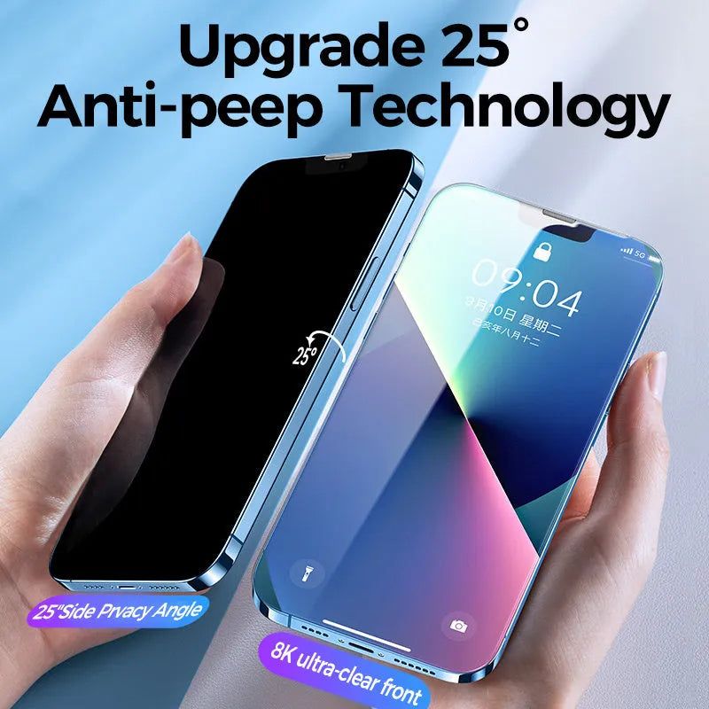Tempered glass screen protector for iPhone with anti-fingerprint and anti-drop features, ultra-smooth surface