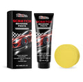 Scratch remover paste bottle with sponge applicator for surface repair
