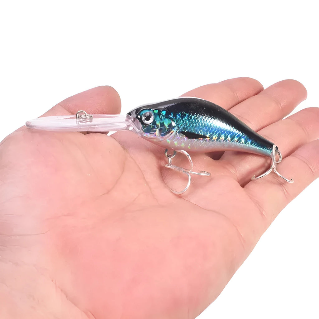 Little Fat Man deep diving long tongue board mino fishing lure, 10.5cm length