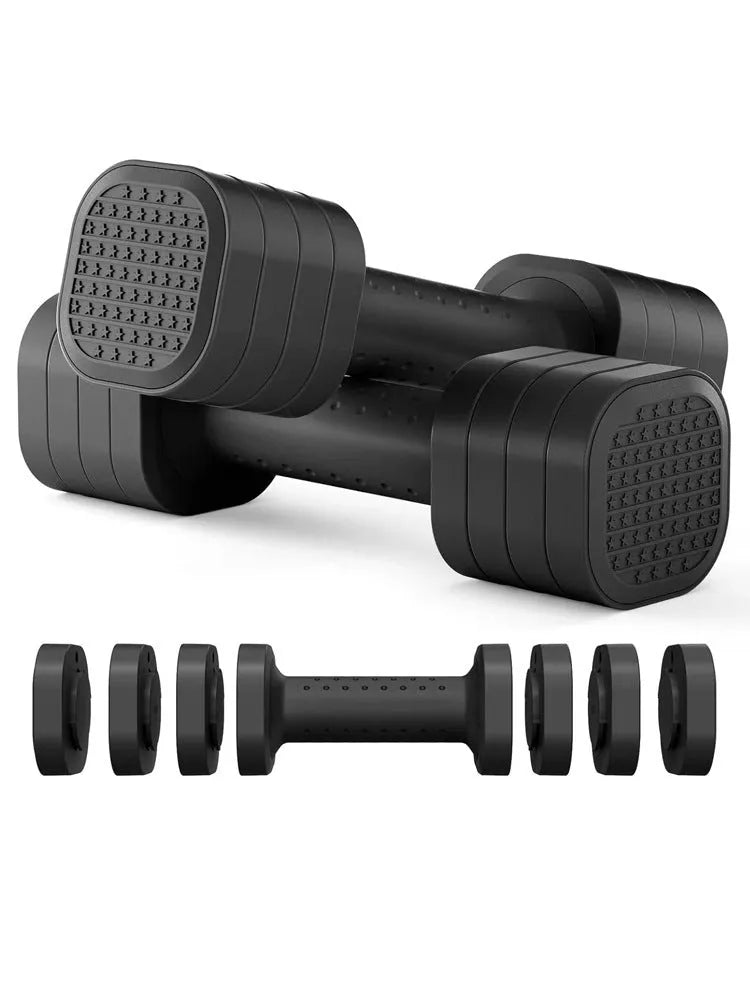 Detachable dumbbell set for women's fitness in pink colour with 5lb weights