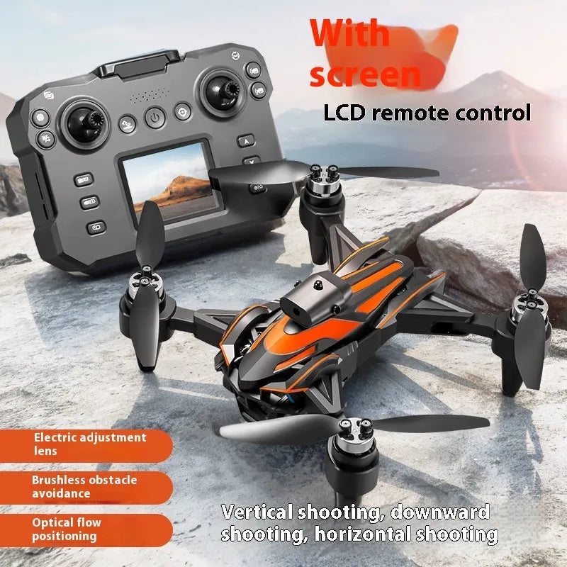 K12MAX brushless folding UAV drone with screen remote control and dual cameras for aerial photography