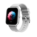 Bluetooth smart watch with heart rate monitor and AI voice control in black, silver grey, pink or khaki colours