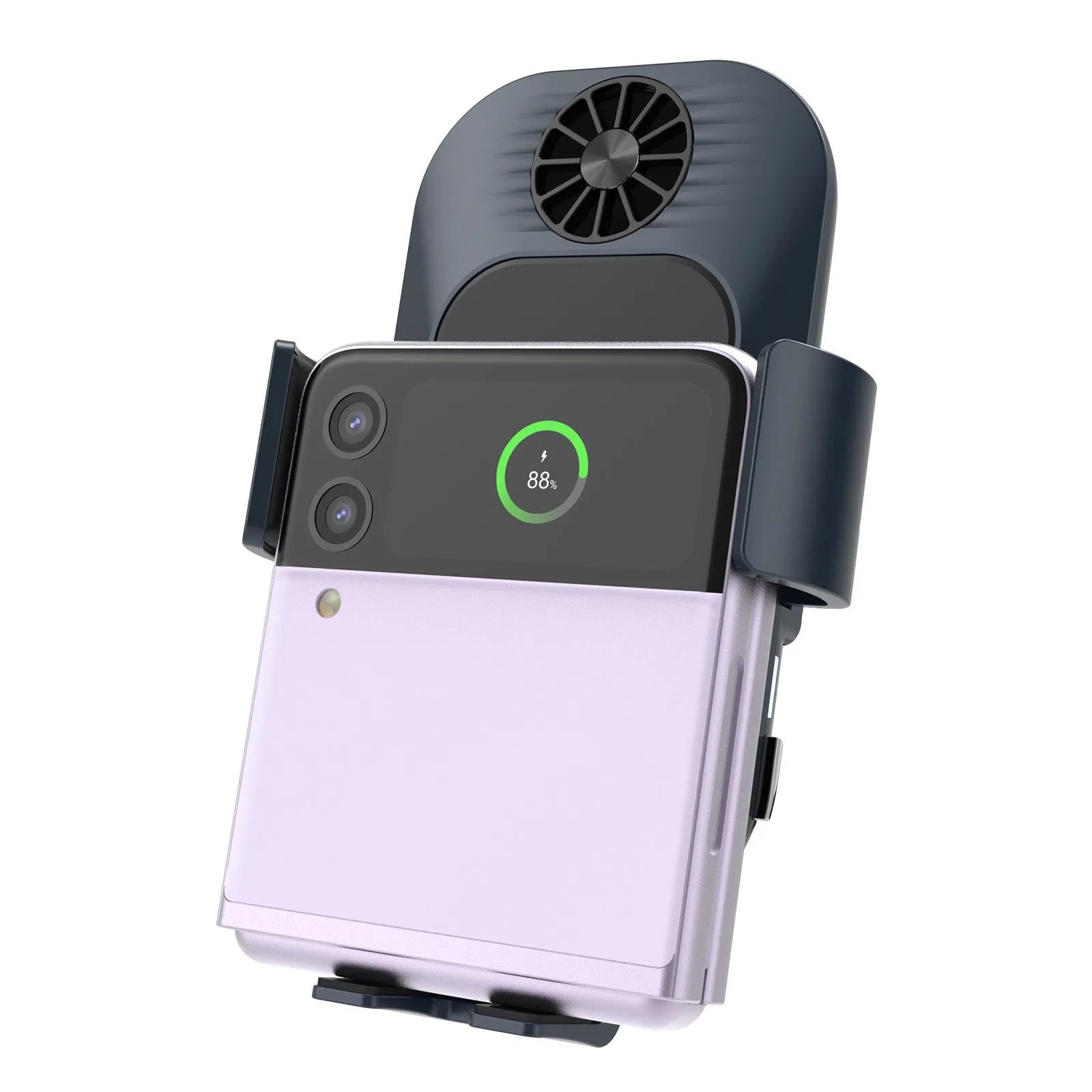 C35 colour car wireless charger phone holder with electric clamping and suction cup air vent mount