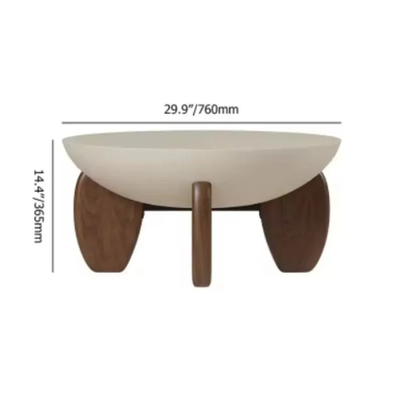 White solid wood adjustable height coffee table with storage compartment.