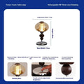 Solid wood palace style table lamp with touch switch for colour changing and dimming.